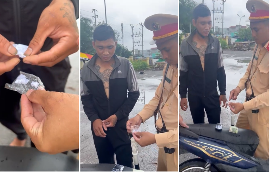 Trạm CSGT An Hưng (Phòng Cảnh sát giao thông): Phát hiện đối tượng vi phạm trật tự an toàn giao thông và trong người có giấu ma túy